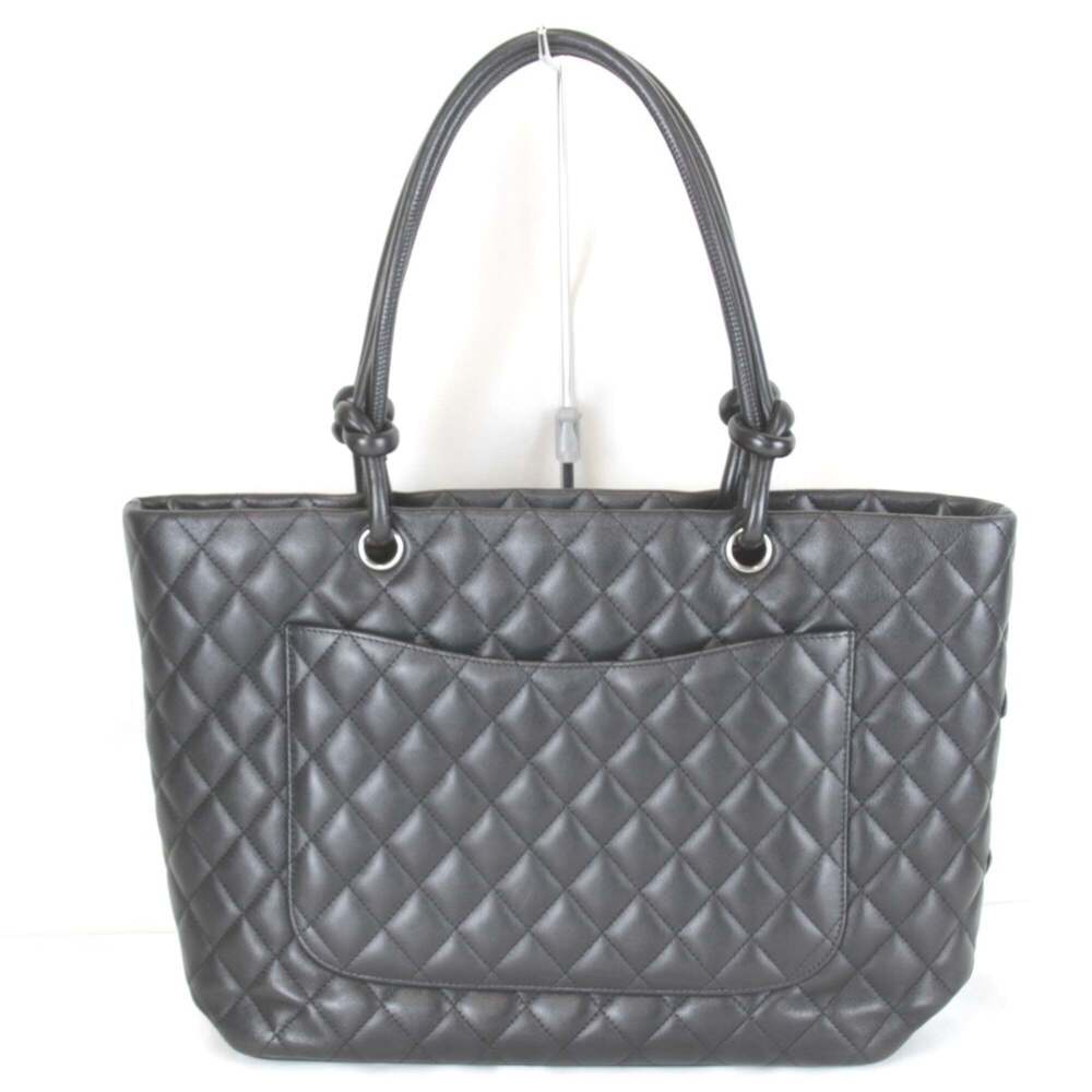 CHANEL Black Lambskin Leather Tote Bag - Picture 2 of 14